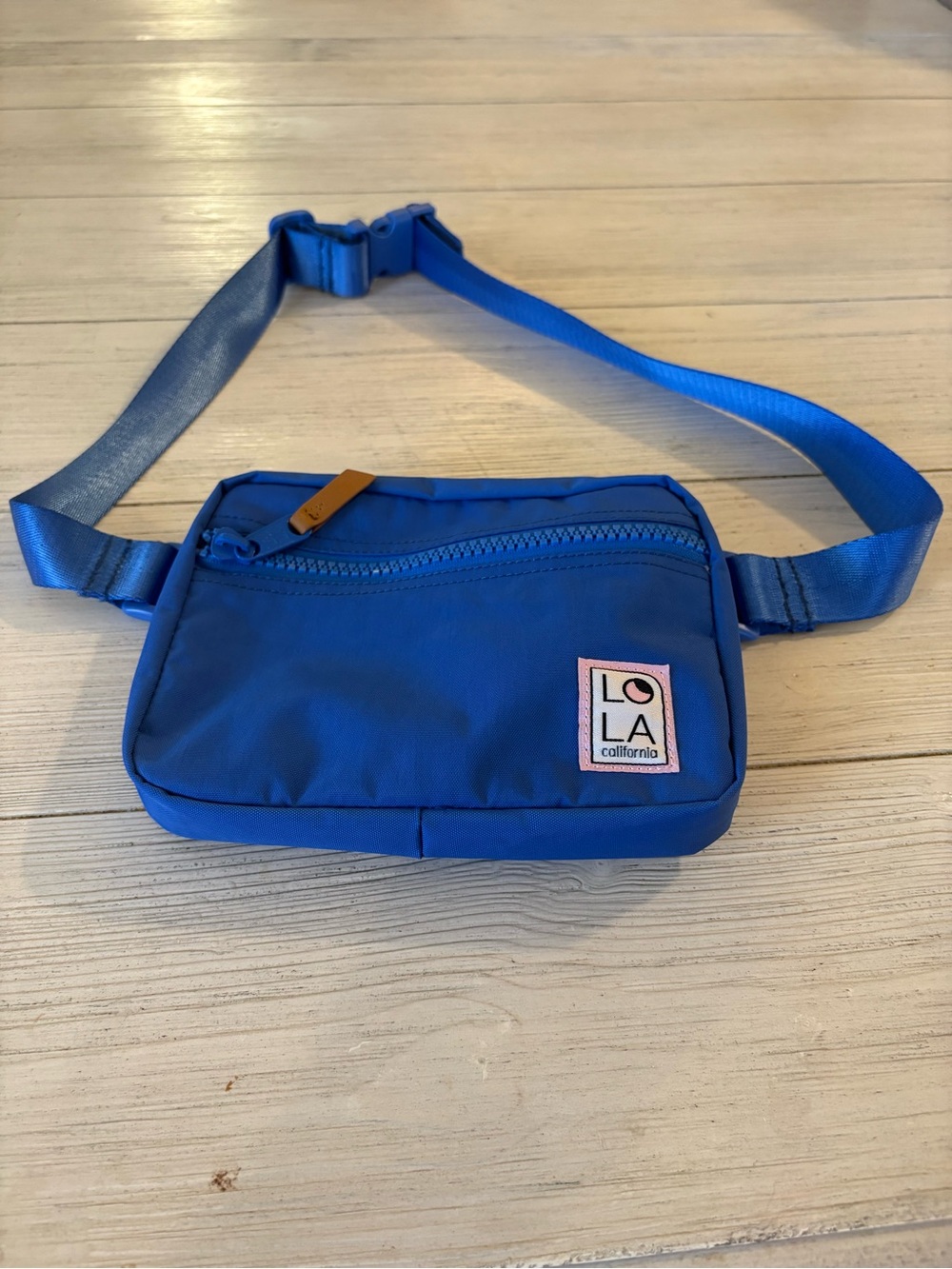LOLA Blue Crossbody Adjustable Belt Bag - Picture 2 of 10